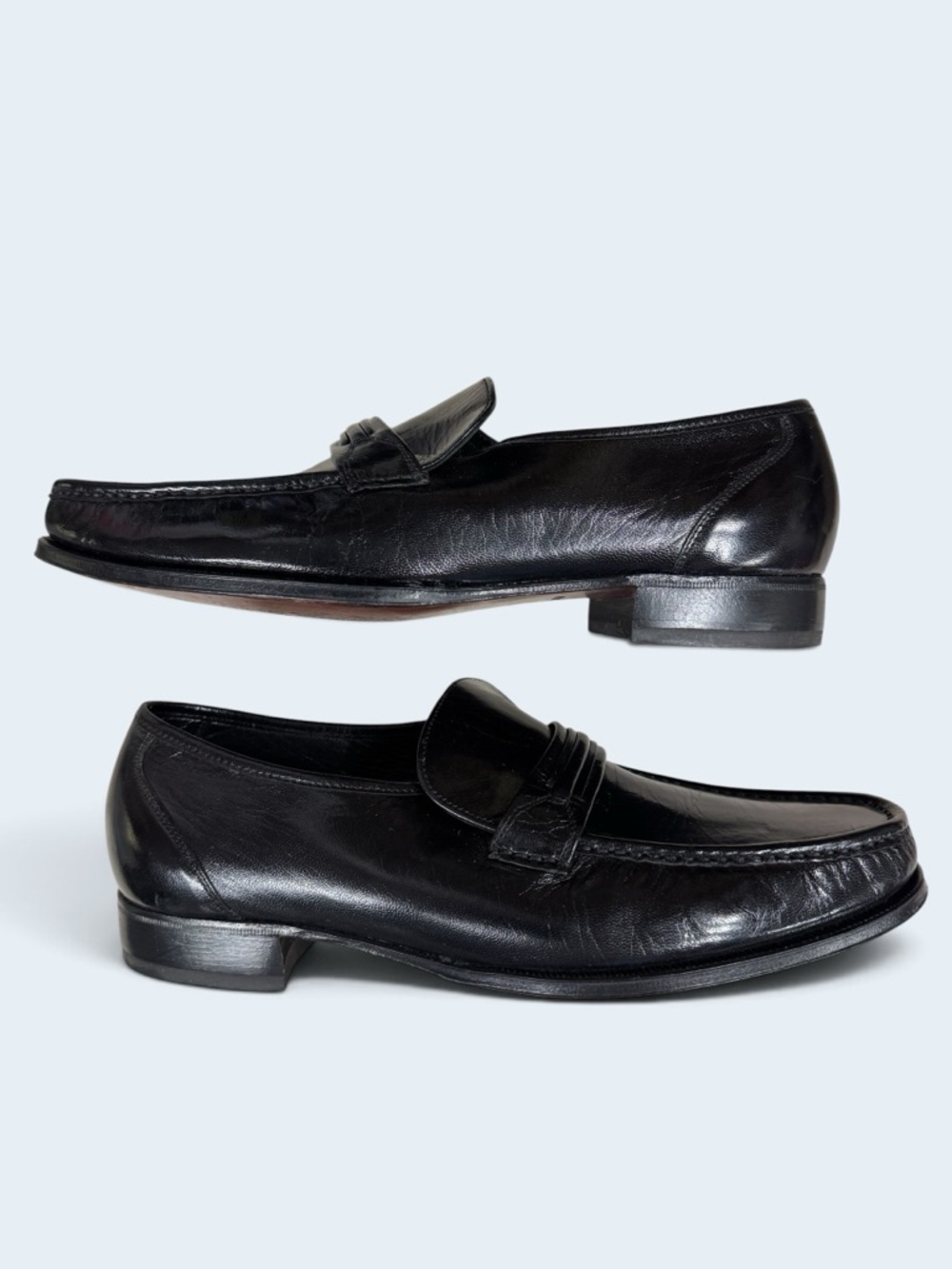 Florsheim Como Dress Loafer Classic Black Leather Penny Loafers 
Size 11.5